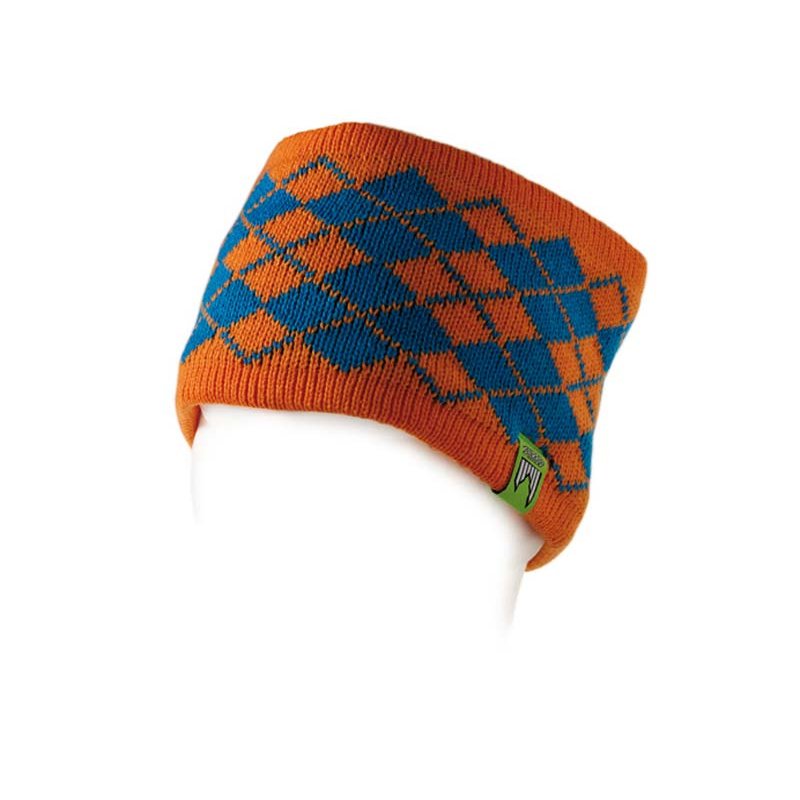 SHRED Knitted Headband Redux /orange bleu