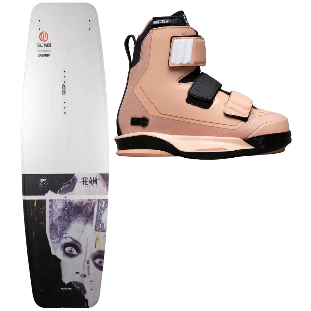 DOUBLE UP Wakeboard Del Taco Team + LIQUID FORCE Hook 6X W /corail