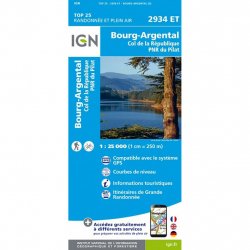 Acheter IGN Top 25 Bourg Argental Col de république /2934et