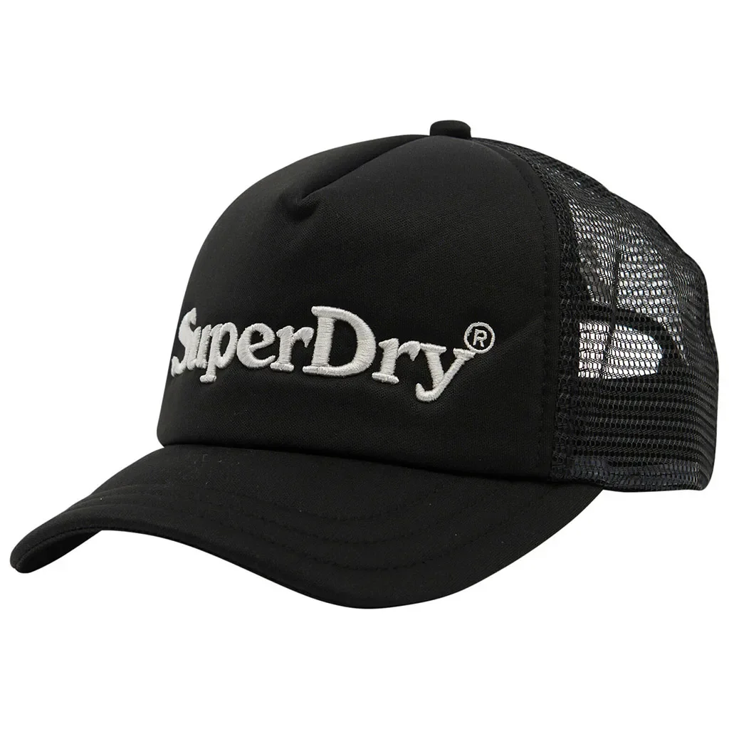 SUPERDRY Vintage Brand Mark Trucker Cap /jet black