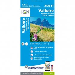 Acheter IGN Top 25 Valloire - Aiguilles d'Arves / 3435et