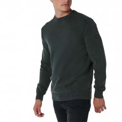 Acheter NO EXCESS Pullover Crewneck Relief Garment Dyed + Stone Washed /foncé steel