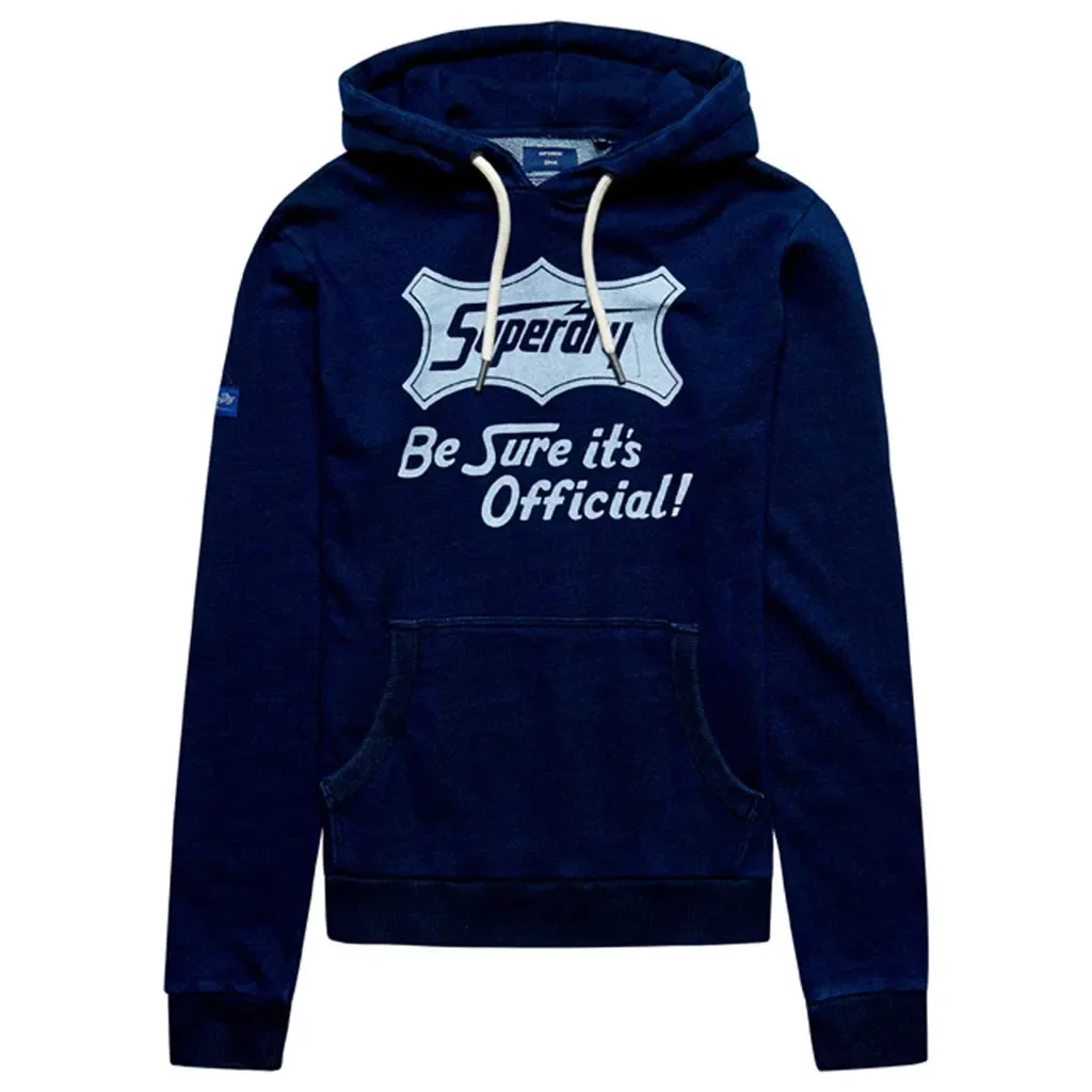 SUPERDRY Vintage Script Style Indigo Hood /indigo dark wash