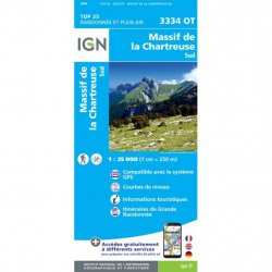 Acheter IGN Top 25 Massif de la Chartreuse Sud /3334ot