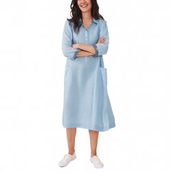 Acheter WHITE STUFF Rosie Linen Shirt Dress /clair bleu
