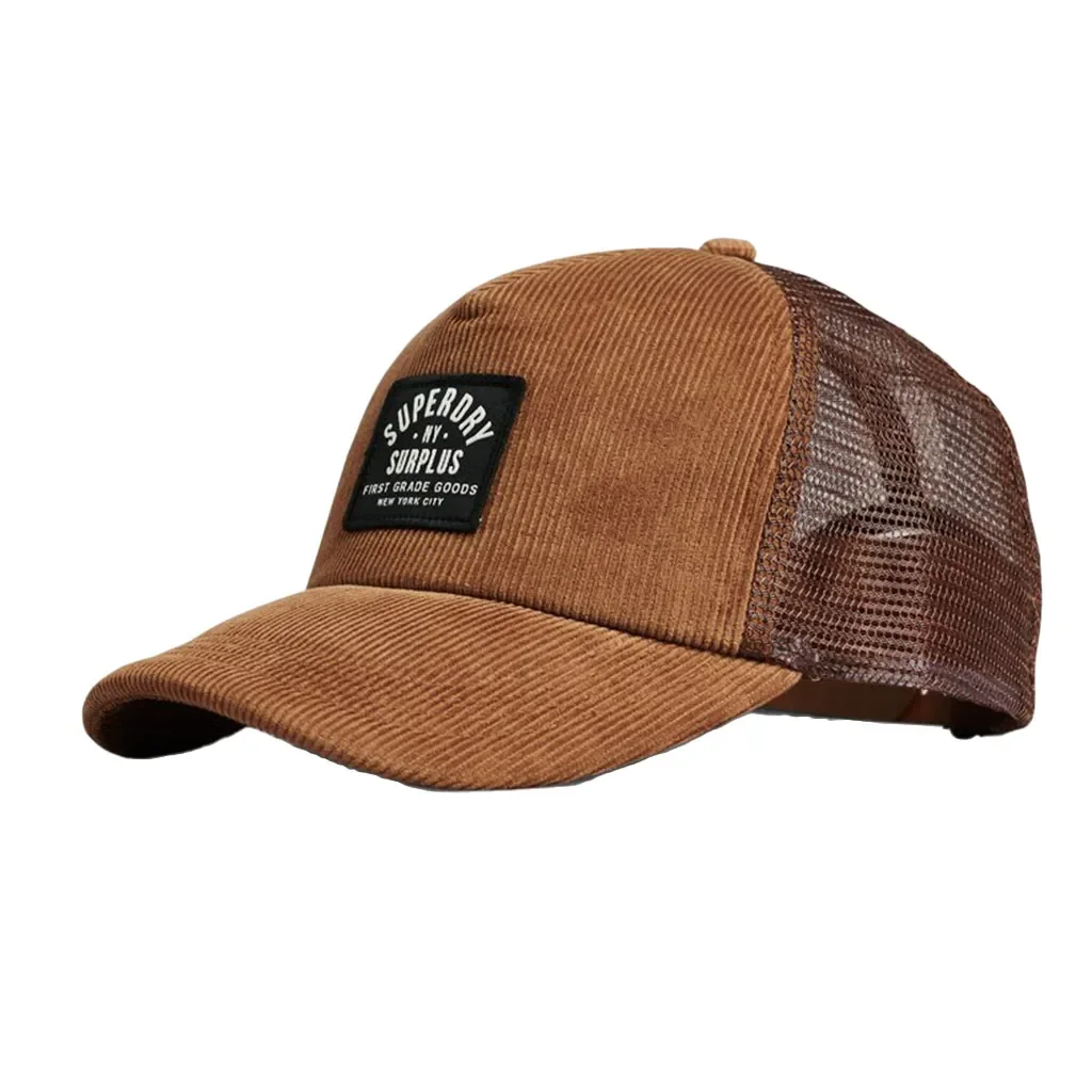SUPERDRY Vintage Graphic Trucker Cap /classic brun cord