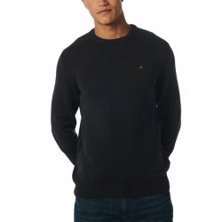 Acheter NO EXCESS Pullover Crewneck Relief Garment Dyed Stone Washed /noir