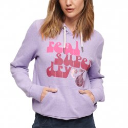 Acheter SUPERDRY 70' Retro Font Graphic Hoodie /pale lilac marl