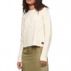 Acheter SUPERDRY Chunky Cable Knit Jumper /coconut milk blanc