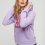 SUPERDRY 70' Retro Font Graphic Hoodie /pale lilac marl