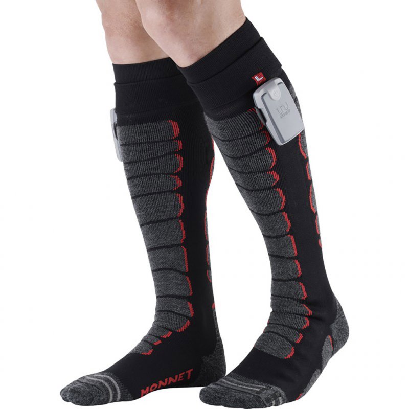 MONNET Heatprotech Socks /noir rouge 2023-2024 Confort du Pied