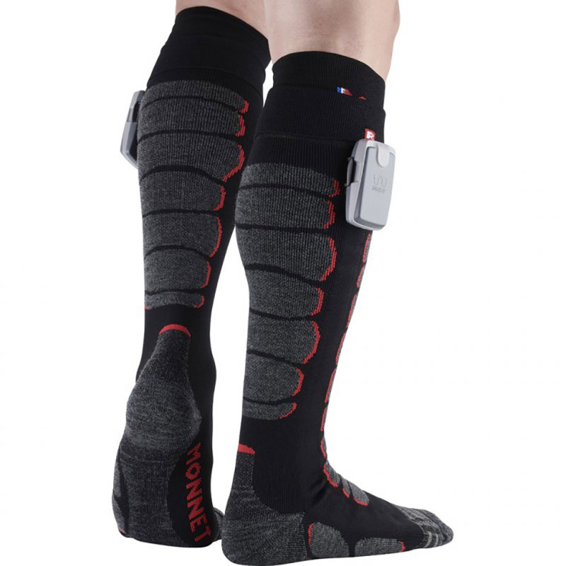 MONNET Heatprotech Socks /noir rouge 2023-2024 Confort du Pied