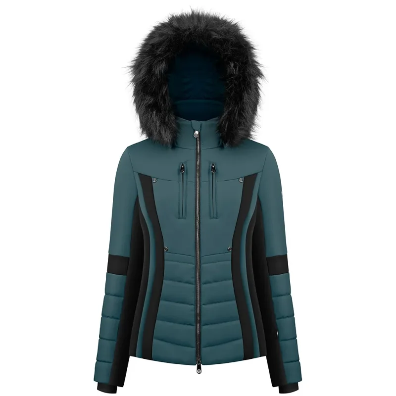 POIVRE BLANC Stretch Ski Veste ever vert noir 2023 2024 Veste de Ski Doudoune