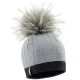 LE DRAPO Bonnet Céleste Mérinos /gris clair anthracite