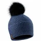 LE DRAPO Bonnet Léonie Mérinos /bleu jean