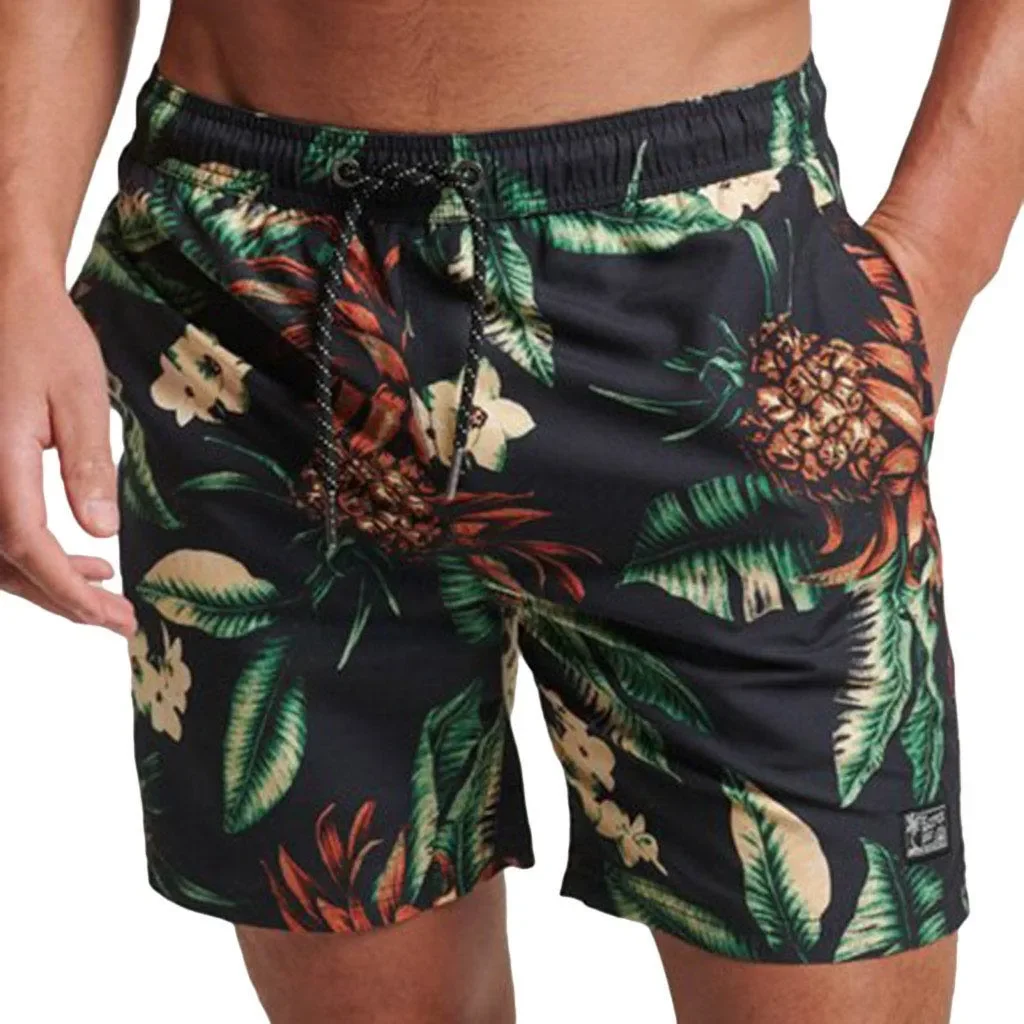 SUPERDRY Vintage Hawaiian Swimshort /noir pineapples