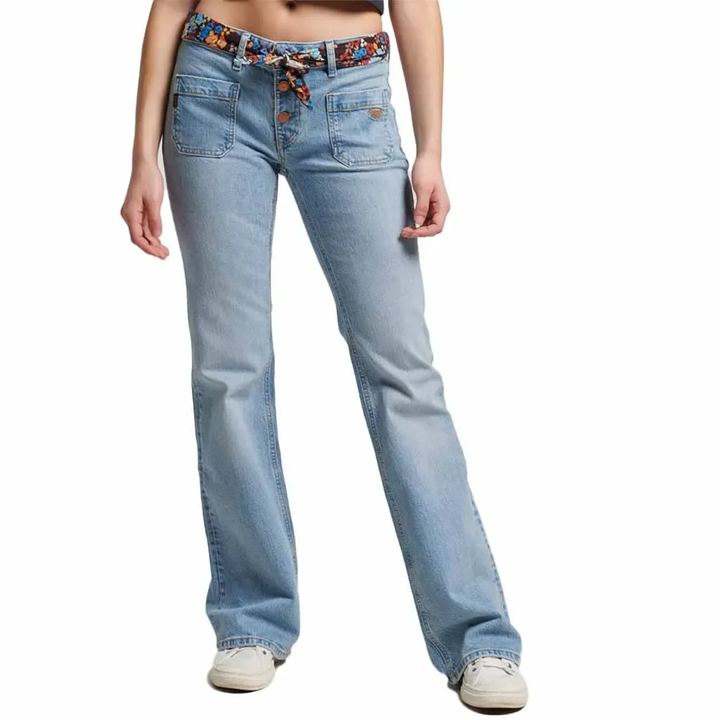 SUPERDRY Vintage Low Rise Slim Flare /heritage mid wash