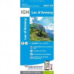 Acheter IGN Top 25 Lac d'Annecy /3431ot
