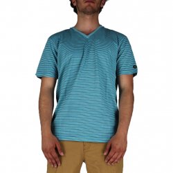 Acheter NO EXCESS Tshirt Vneck 2 Coloured Stripes /clair aqua