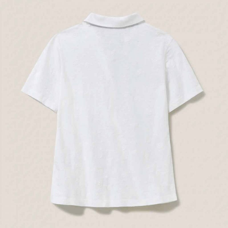WHITE STUFF Penny Pocket Emb Jersey Shirt /bril blanc