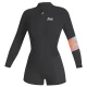 MYSTIC Lunar Longarm Shorty 2/2mm full zip women /foncé gris