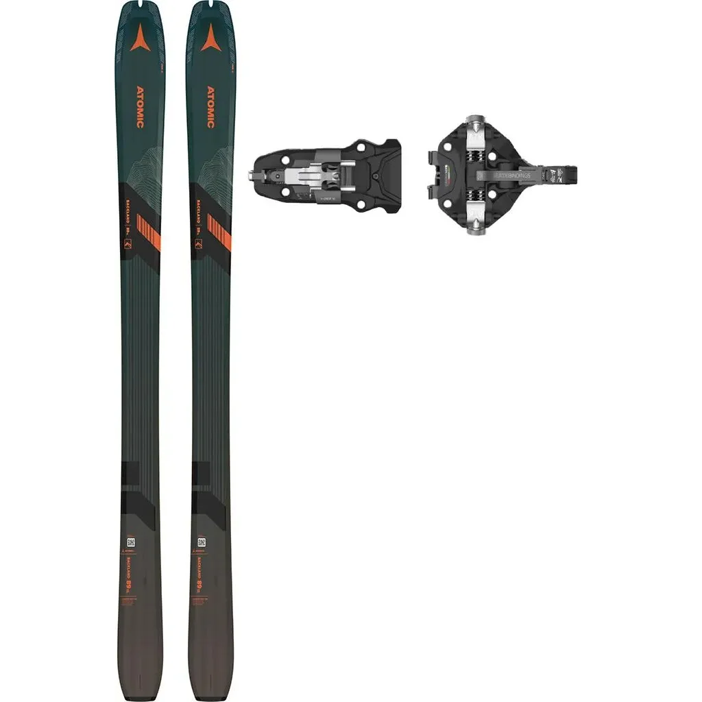 ATOMIC Backland 89 Sl /gris orange + Fix ATK V-Crest 10 LT /noir titanium