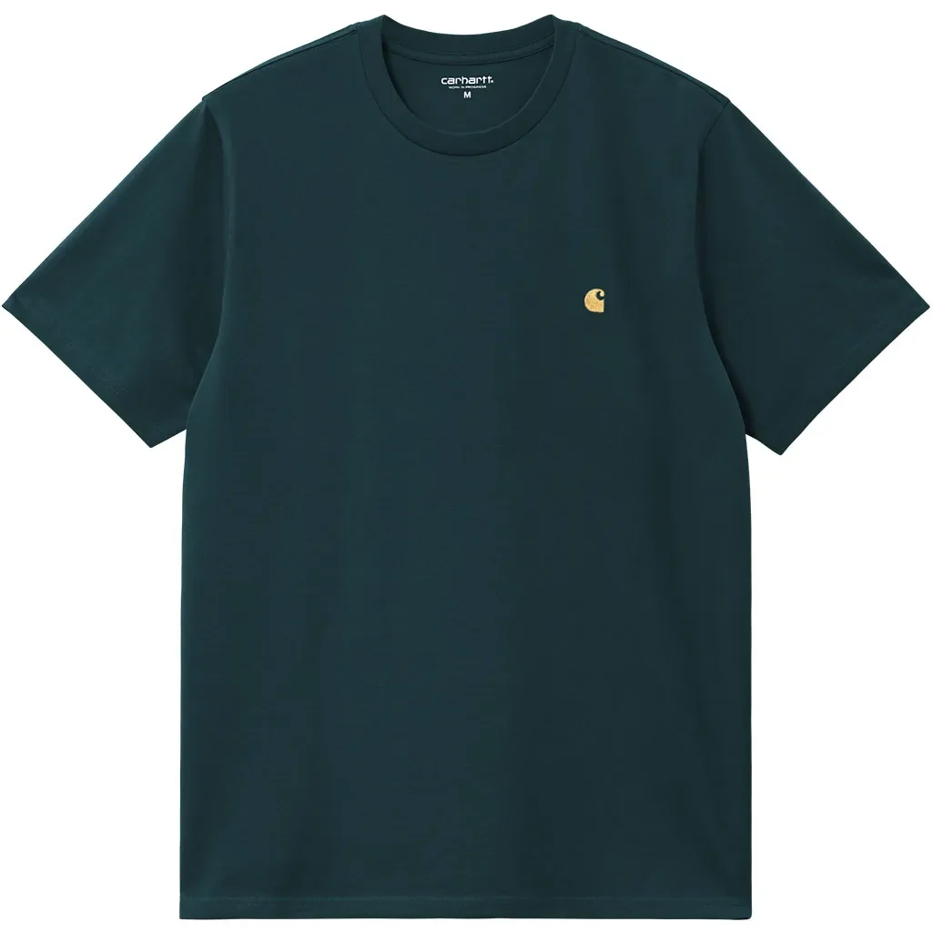 CARHARTT WIP Chase Ss Tshirt /duck blue gold
