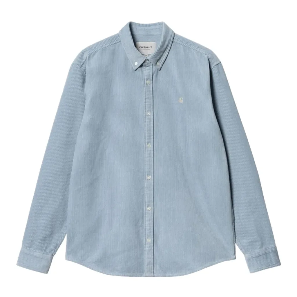 CARHARTT WIP Madison Cord Ls Shirt /dusty ice wax