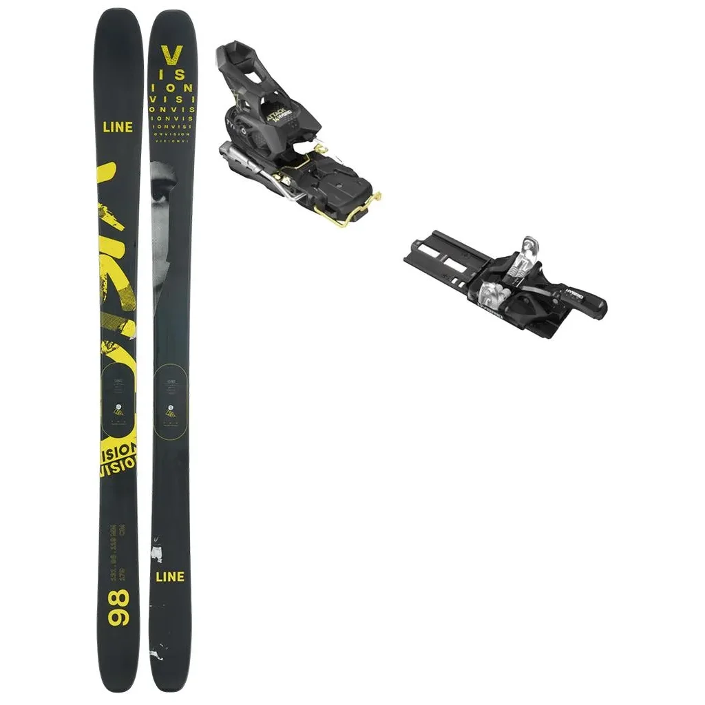 LINE Vision 98 + Fix TYROLIA Attack Hybrid 14 Mn /frein 110mm