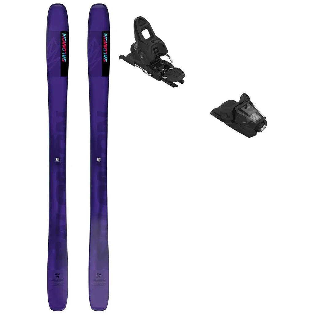 SALOMON Qst 98 /tillandsia violet pastel fluo bleu + Fix ARMADA Stage 10 Gw /noir