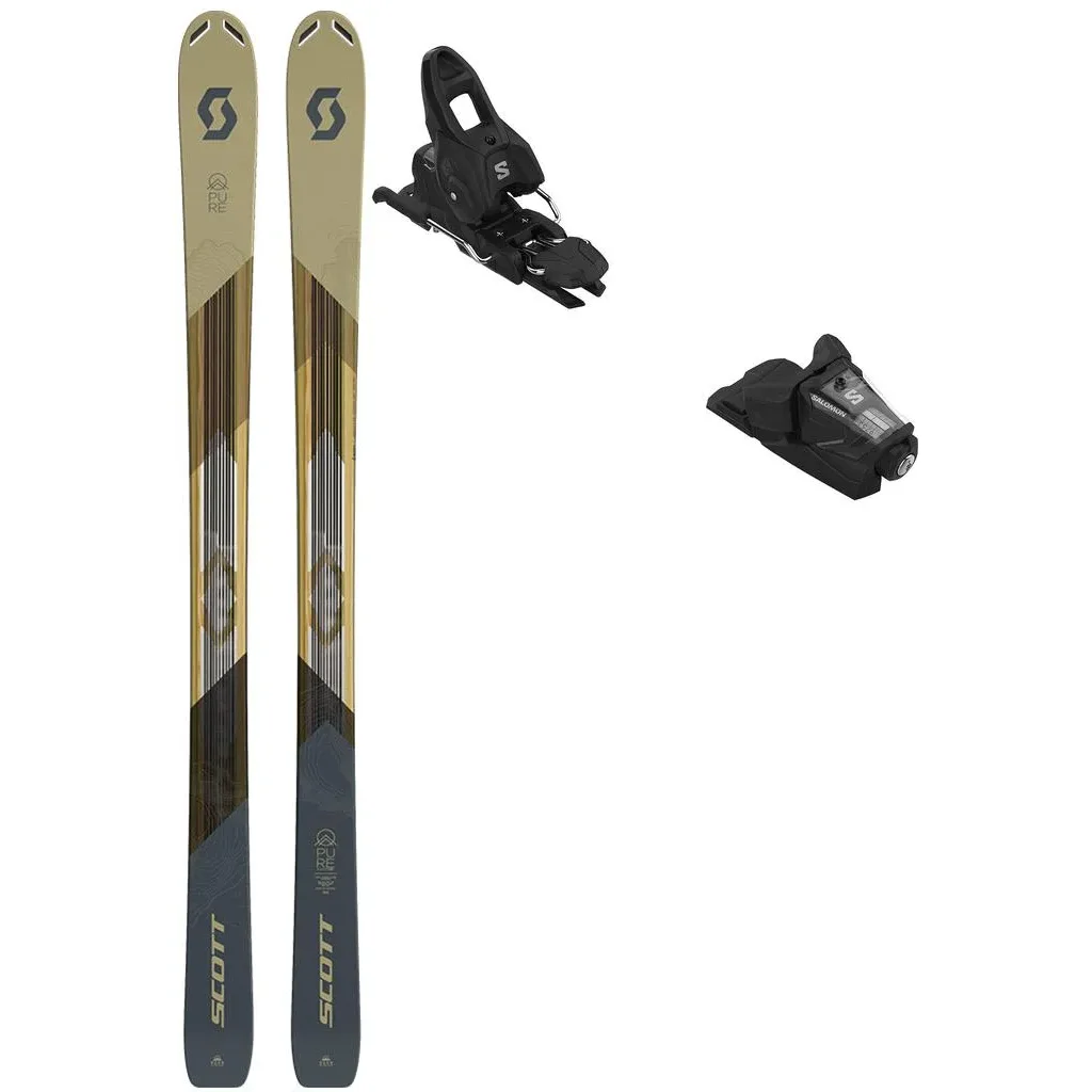 SCOTT Pure Mission 98 Ti + Fix SALOMON Stage 10 Gw /noir