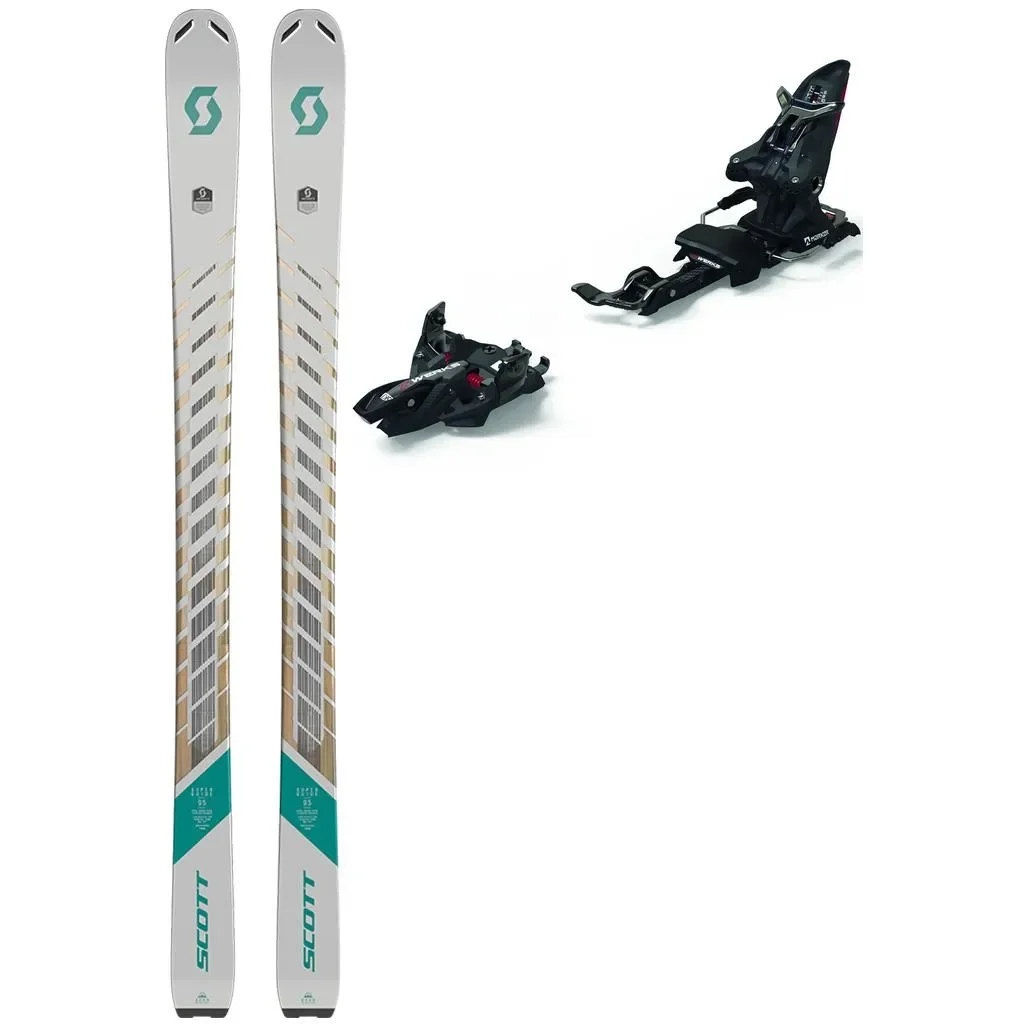 SCOTT Superguide 95 W + Fix MARKER Kingpin Mwerks 12 (75-100mm) /black red