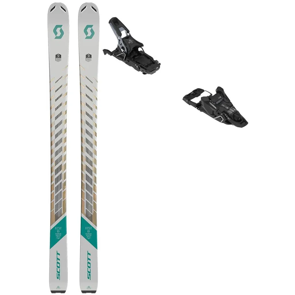 SCOTT Superguide 95 W + Fix SALOMON S/lab shift² 13 multinorm /noir argent met