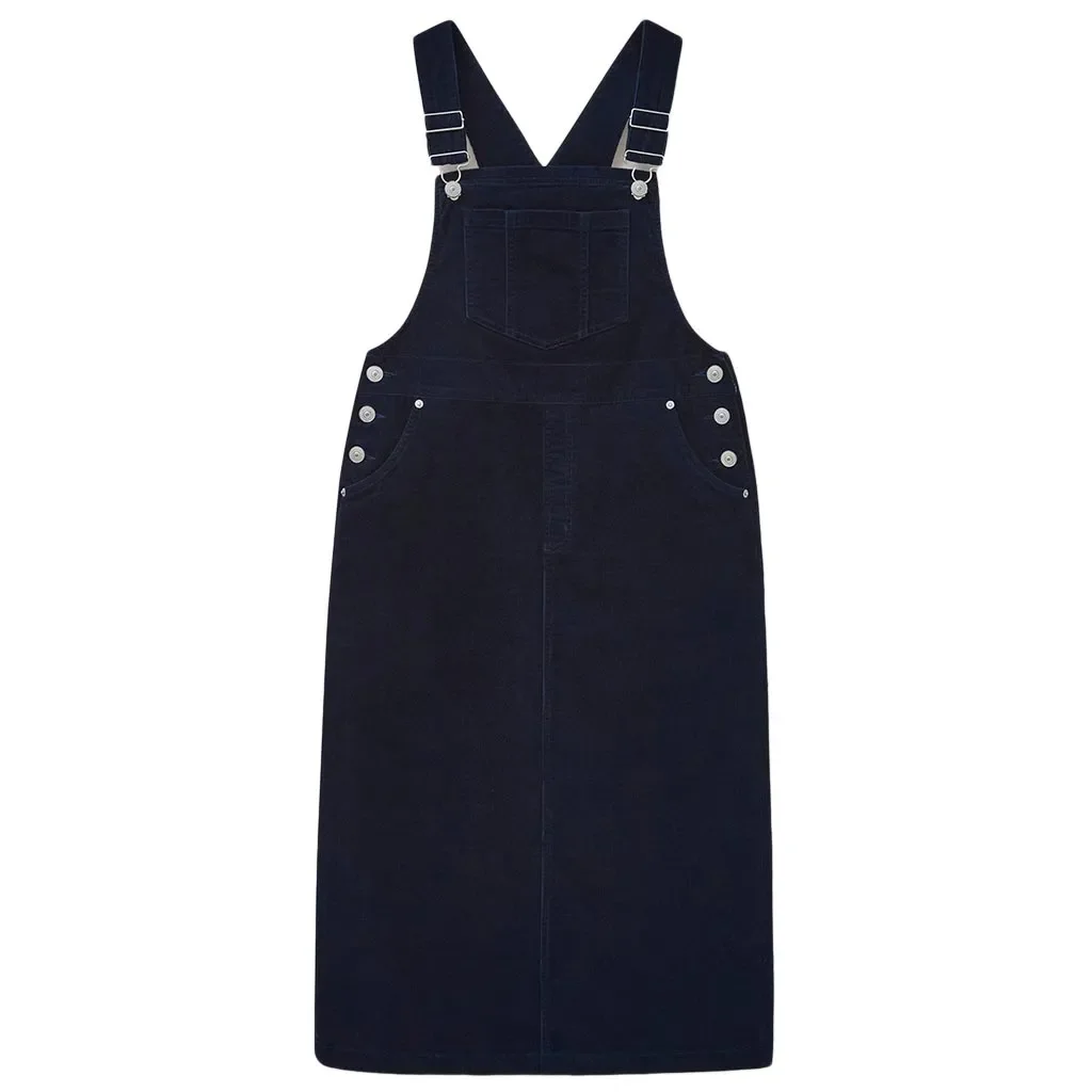 WHITE STUFF Emmie Organic Cord Midi Pinny /dark navy
