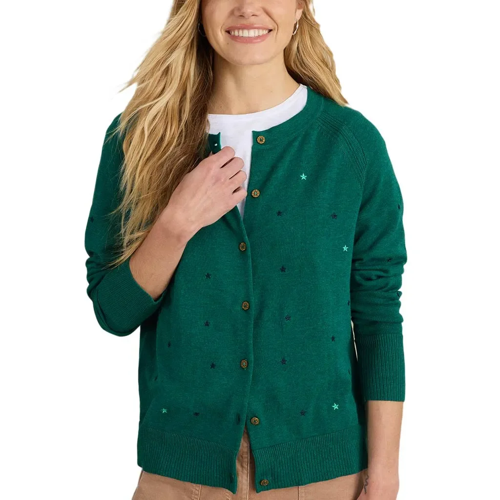 WHITE STUFF Lulu Embroidered Cardigan /teal multi