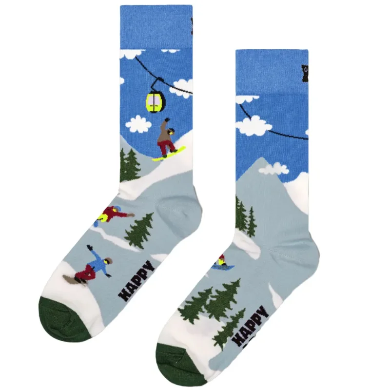 HAPPY SOCKS Snowboard Sock bleu 2024 2025 Sous Vetements