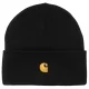 CARHARTT WIP Chase Beanie /noir or