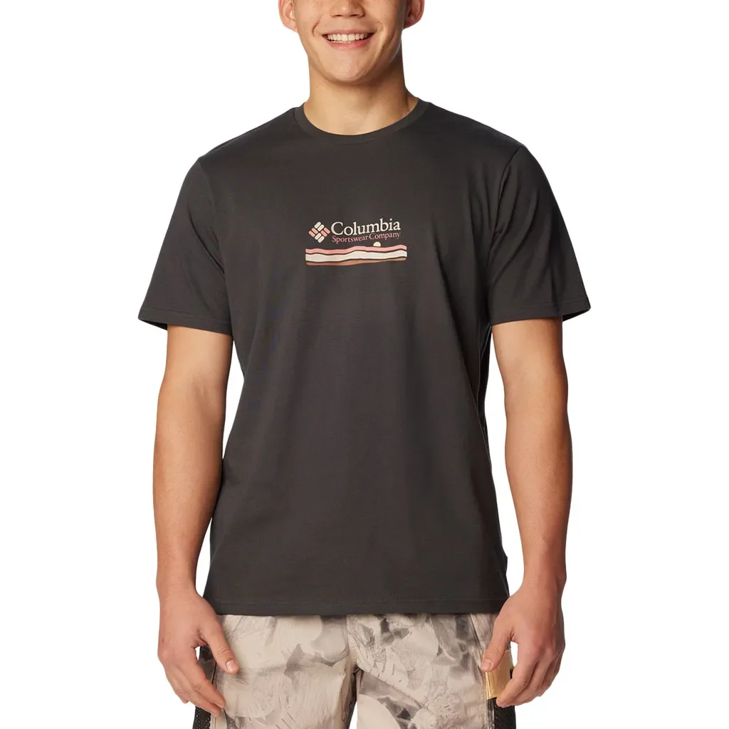 COLUMBIA Explorers Canyon Back Ss Tee /shark heritage hills