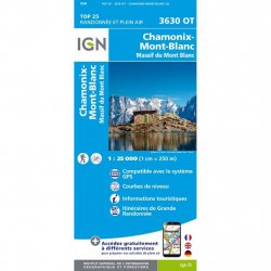 Acheter IGN Top 25 Chamonix Massif du Mont Blanc /3630ot