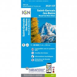Acheter IGN Top 25 Saint-Gervais Massif Mont Blanc /3531et