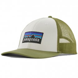 Acheter PATAGONIA P6 Logo Trucker Hat /blanc buckhorn vert
