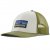 PATAGONIA P6 Logo Trucker Hat /blanc buckhorn vert