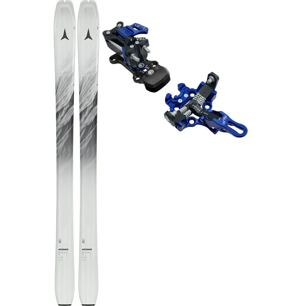 ATOMIC Backland 95 /whiteout black + Fix PLUM Pika /bleu