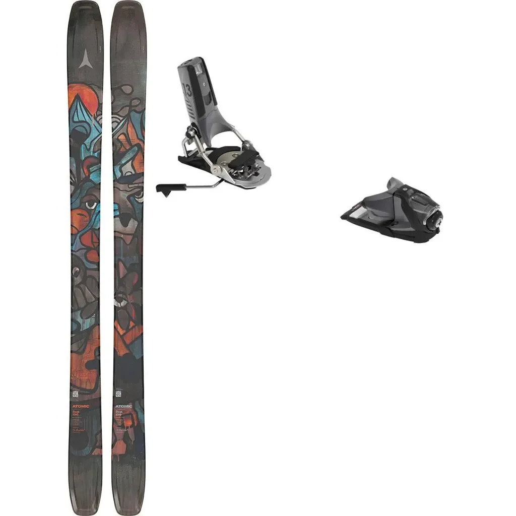 ATOMIC Bent 100 /multicolor + Fix LOOK Pivot 2.0 13 Gw Freins 115 /black metal