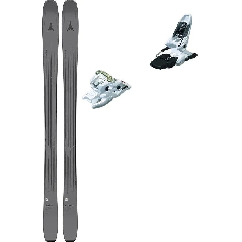 ATOMIC Maverick 88 Cti /gunmetal noir + Fix MARKER Squire 11 /blanc