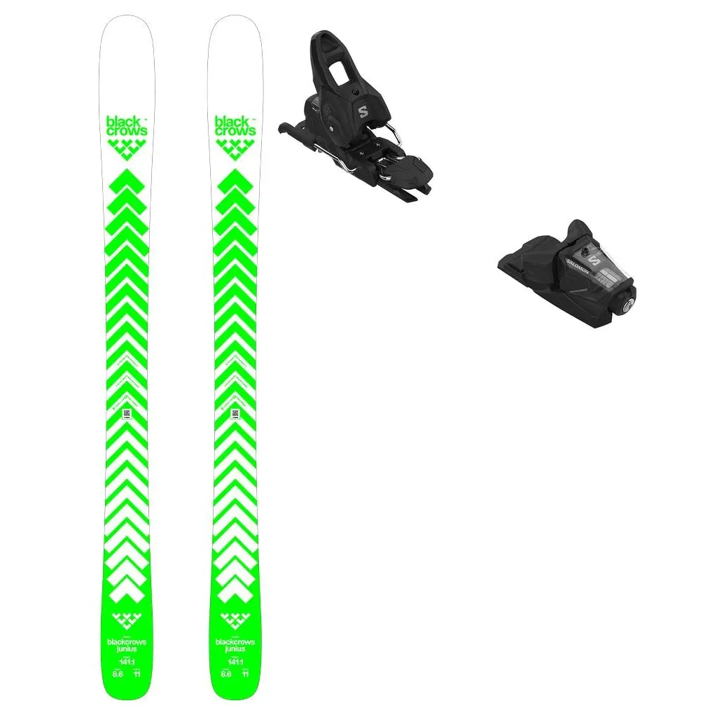 BLACK CROWS Junius /green + Fix SALOMON Stage 10 Gw /black