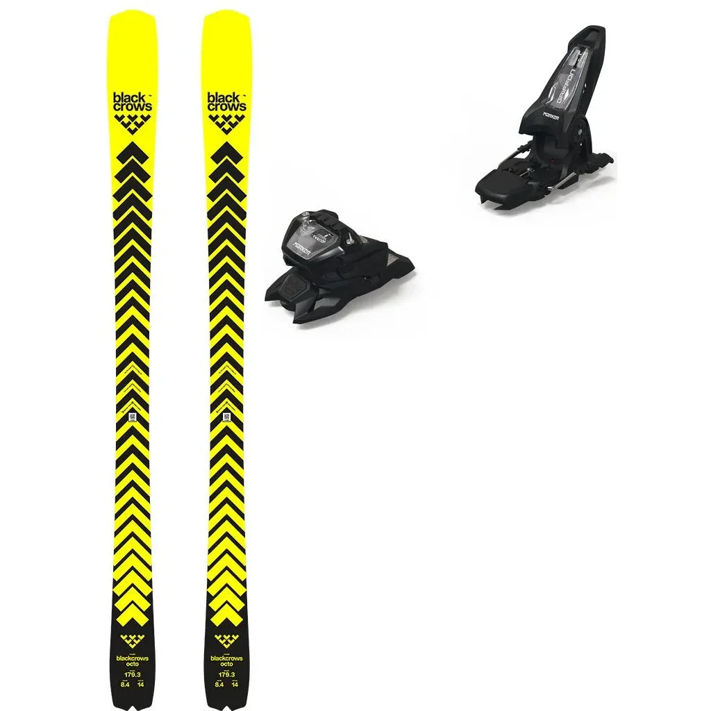 BLACK CROWS Octo /jaune + Fix MARKER Griffon 13 ID /noir