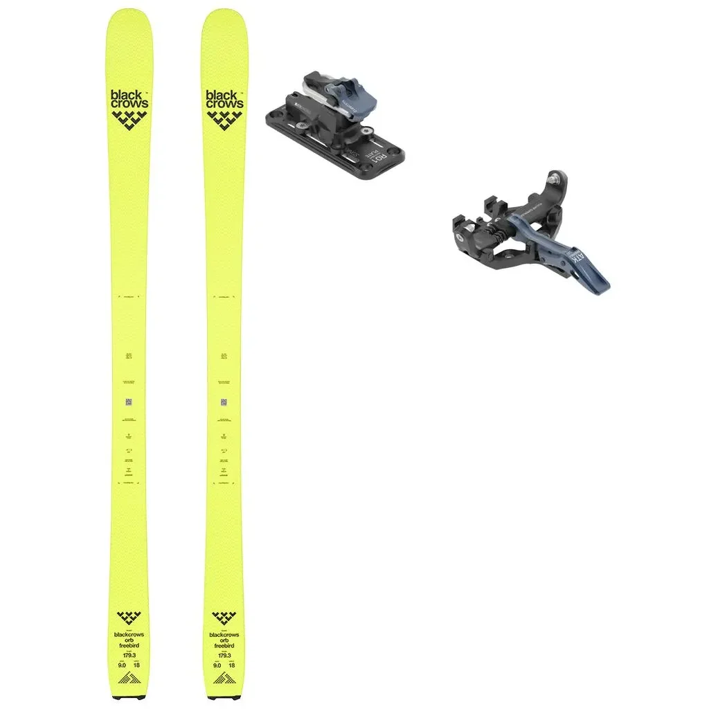 BLACK CROWS Orb Freebird /yellow + Fix ATK Kuluar 12 Superlight /dark blue