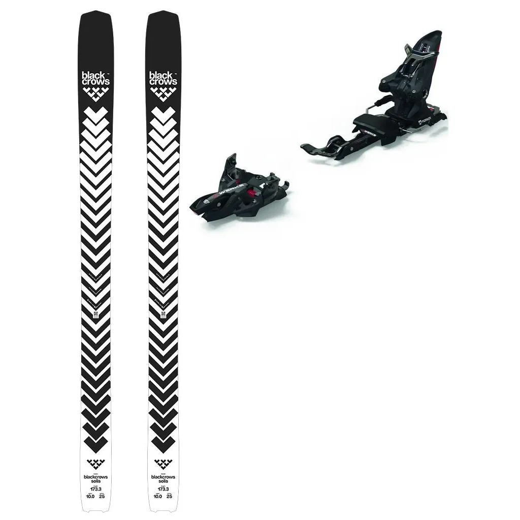 BLACK CROWS Solis /grey + Fix MARKER Kingpin Mwerks 12 (75-100mm) /black red