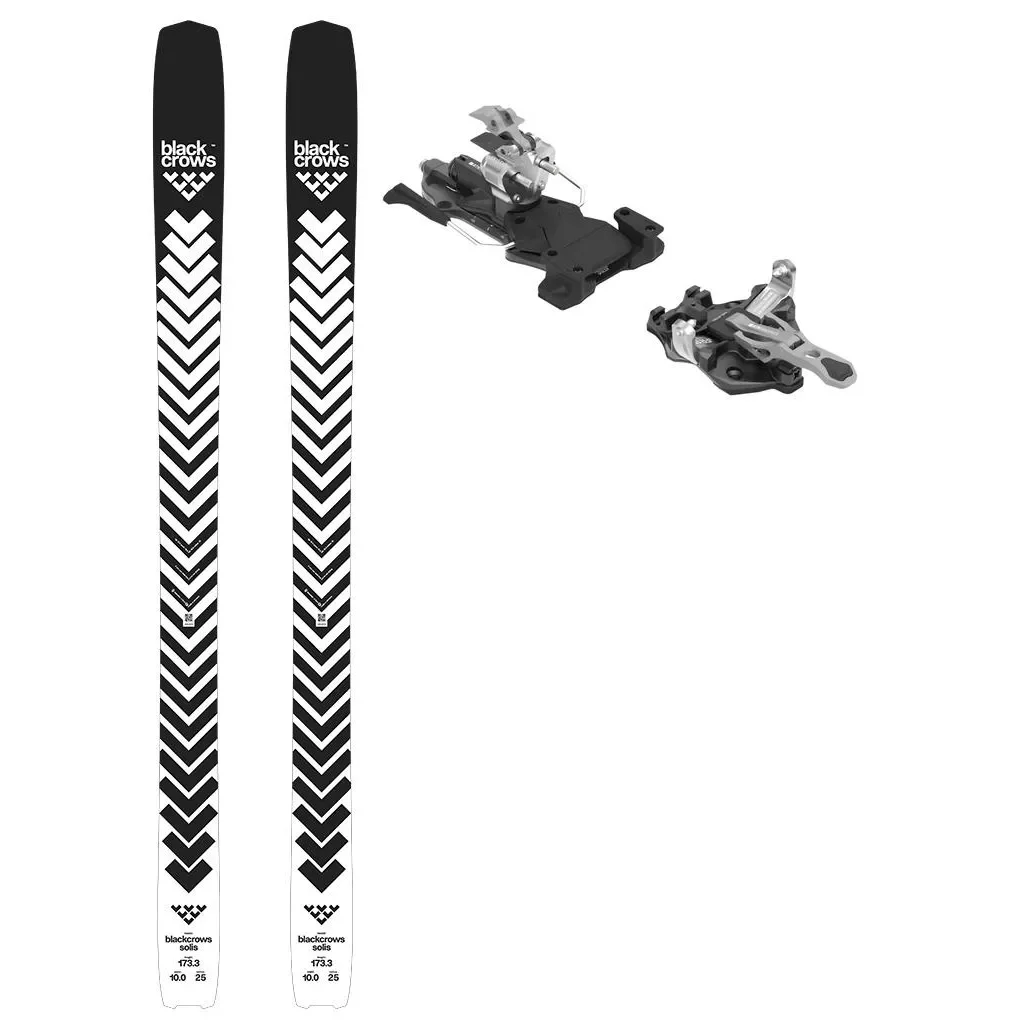 BLACK CROWS Solis /gris + Fix ATK Freeraider 15 Evo /freins 108 mm /titanium